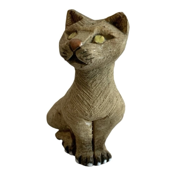 Artesania Rinconada Vintage 3.5” Siamese Cat Hand Crafted Pottery Uruguay Rare - Picture 2 of 5